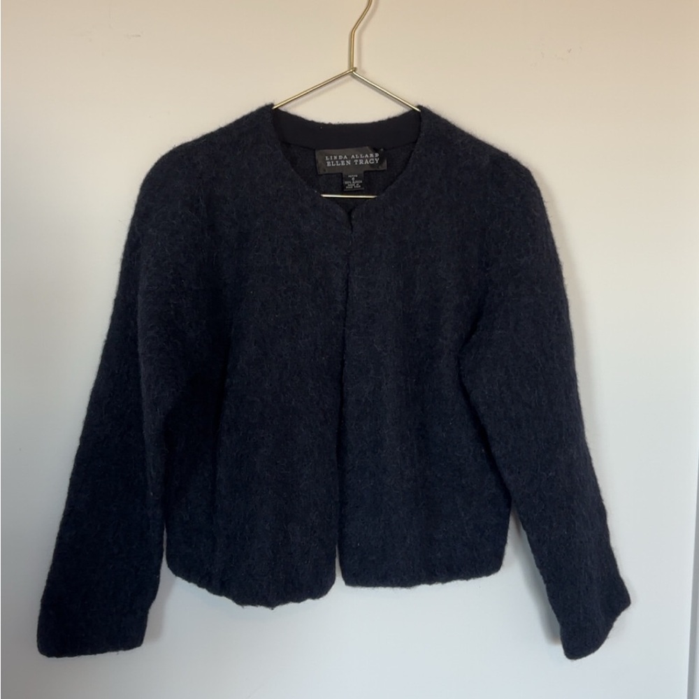 Vintage Ellen Tracy Alpaca Sweater | Linda Allard | Petite 6 | Charcol Grey